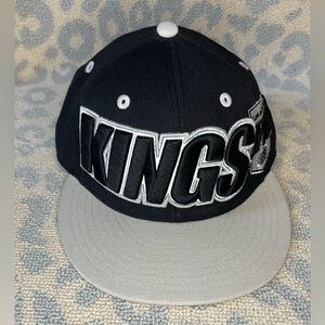 Black and Gray Kings Fitted Hat 7 1/4